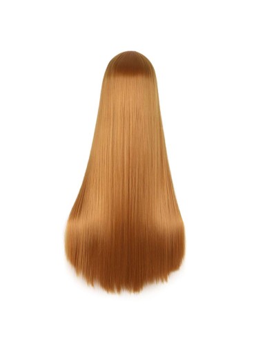 ⭐ Peluca de Kanekalon Lisa corte Recto 80 Cm Cosplay - Negro