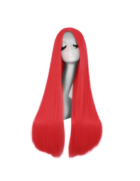 ⭐ Peluca de Kanekalon Lisa corte Recto 80 Cm Cosplay - Negro