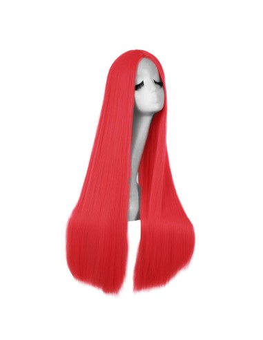 ⭐ Peluca de Kanekalon Lisa corte Recto 80 Cm Cosplay - Negro