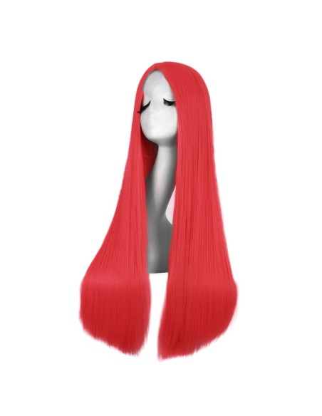 ⭐ Peluca de Kanekalon Lisa corte Recto 80 Cm Cosplay - Negro