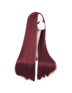⭐ Peluca de Kanekalon Lisa corte Recto 70 Cm Cosplay - Negro 2
