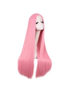 ⭐ Peluca de Kanekalon Lisa corte Recto 80 Cm Cosplay - Negro 2