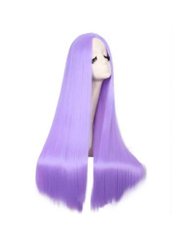 ⭐ Peluca de Kanekalon Lisa corte Recto 80 Cm Cosplay - Negro