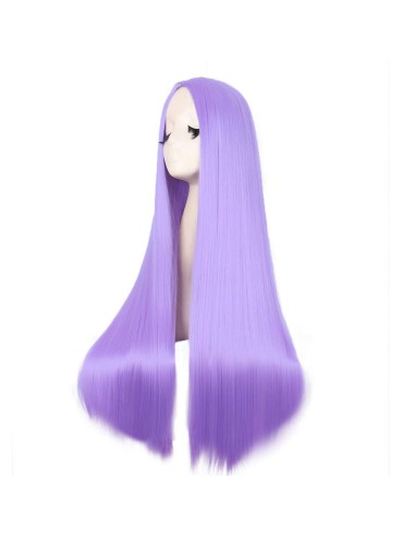 ⭐ Peluca de Kanekalon Lisa corte Recto 80 Cm Cosplay - Negro