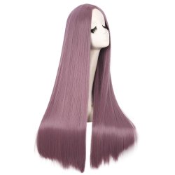 ⭐ Peluca de Kanekalon Lisa corte Recto 70 Cm Cosplay - Negro