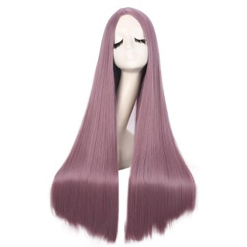 ⭐ Peluca de Kanekalon Lisa corte Recto 70 Cm Cosplay - Negro