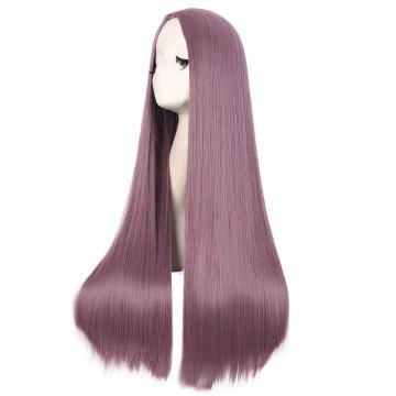 ⭐ Peluca de Kanekalon Lisa corte Recto 70 Cm Cosplay - Negro