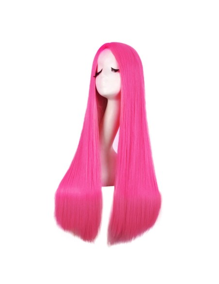 ⭐ Peluca de Kanekalon Lisa corte Recto 80 Cm Cosplay - Negro ⭐ Peluca de Kanekalon Lisa corte Recto 80 Cm Cosplay - Negro