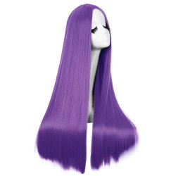 ⭐ Peluca de Kanekalon Lisa corte Recto 70 Cm Cosplay - Negro