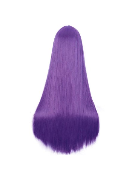 ⭐ Peluca de Kanekalon Lisa corte Recto 80 Cm Cosplay - Negro ⭐ Peluca de Kanekalon Lisa corte Recto 80 Cm Cosplay - Negro