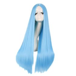 ⭐ Peluca de Kanekalon Lisa corte Recto 70 Cm Cosplay - Negro