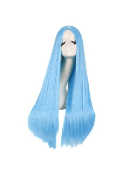 ⭐ Peluca de Kanekalon Lisa corte Recto 80 Cm Cosplay - Negro