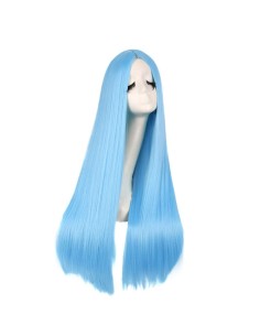 ⭐ Peluca de Kanekalon Lisa corte Recto 80 Cm Cosplay - Negro 2
