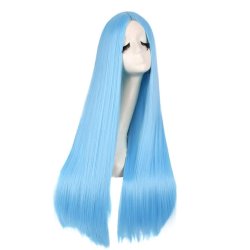 ⭐ Peluca de Kanekalon Lisa corte Recto 70 Cm Cosplay - Negro
