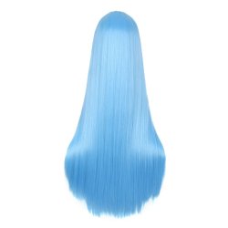 ⭐ Peluca de Kanekalon Lisa corte Recto 70 Cm Cosplay - Negro