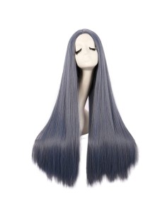 ⭐ Peluca de Kanekalon Lisa corte Recto 80 Cm Cosplay - Negro 2