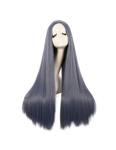 ⭐ Peluca de Kanekalon Lisa corte Recto 80 Cm Cosplay - Negro