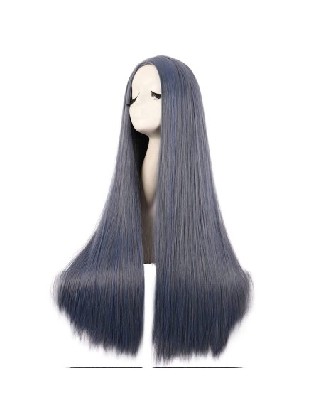 ⭐ Peluca de Kanekalon Lisa corte Recto 80 Cm Cosplay - Negro ⭐ Peluca de Kanekalon Lisa corte Recto 80 Cm Cosplay - Negro