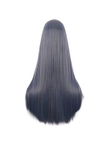 ⭐ Peluca de Kanekalon Lisa corte Recto 80 Cm Cosplay - Negro