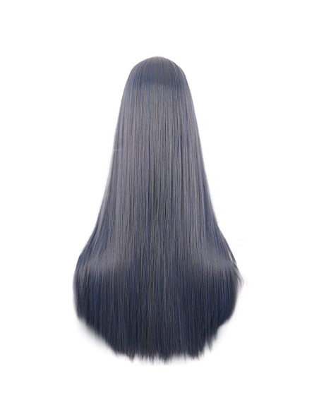 ⭐ Peluca de Kanekalon Lisa corte Recto 80 Cm Cosplay - Negro ⭐ Peluca de Kanekalon Lisa corte Recto 80 Cm Cosplay - Negro