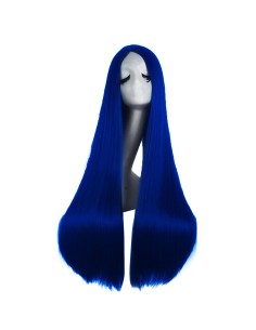 ⭐ Peluca de Kanekalon Lisa corte Recto 80 Cm Cosplay - Negro