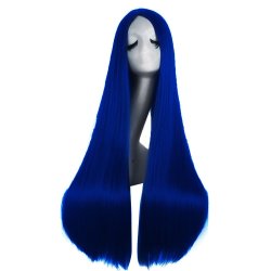 ⭐ Peluca de Kanekalon Lisa corte Recto 70 Cm Cosplay - Negro