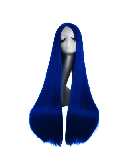 ⭐ Peluca de Kanekalon Lisa corte Recto 80 Cm Cosplay - Negro