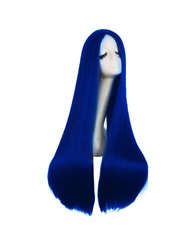 ⭐ Peluca de Kanekalon Lisa corte Recto 70 Cm Cosplay - Negro