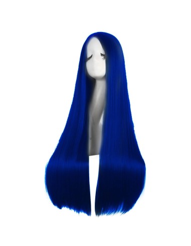⭐ Peluca de Kanekalon Lisa corte Recto 80 Cm Cosplay - Negro