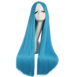 ⭐ Peluca de Kanekalon Lisa corte Recto 70 Cm Cosplay - Negro