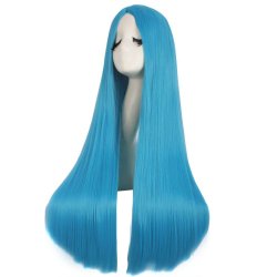 ⭐ Peluca de Kanekalon Lisa corte Recto 70 Cm Cosplay - Negro