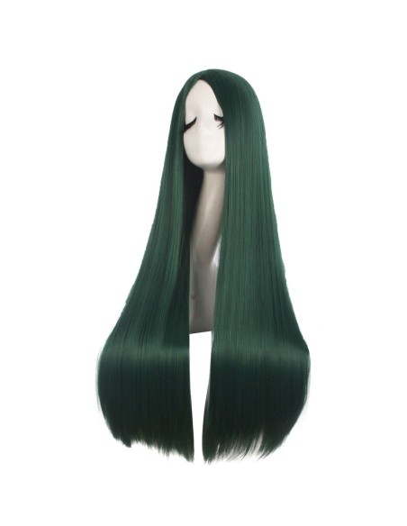 ⭐ Peluca de Kanekalon Lisa corte Recto 80 Cm Cosplay - Negro ⭐ Peluca de Kanekalon Lisa corte Recto 80 Cm Cosplay - Negro