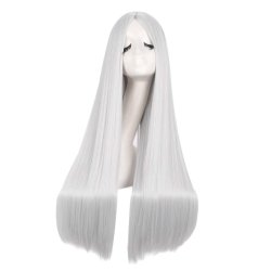 ⭐ Peluca de Kanekalon Lisa corte Recto 70 Cm Cosplay - Negro