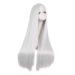 ⭐ Peluca de Kanekalon Lisa corte Recto 70 Cm Cosplay - Negro