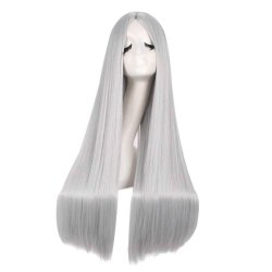 ⭐ Peluca de Kanekalon Lisa corte Recto 70 Cm Cosplay - Negro