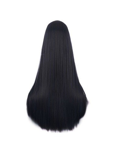 ⭐ Peluca de Kanekalon Lisa corte Recto 80 Cm Cosplay - Negro