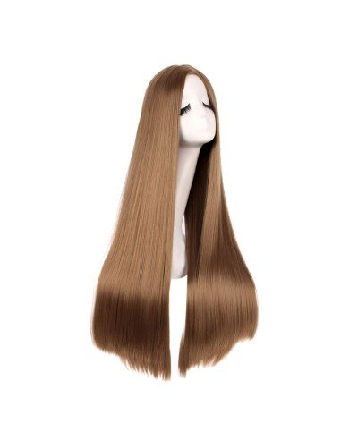 ⭐ Peluca de Kanekalon Lisa corte Recto 70 Cm Cosplay - Negro