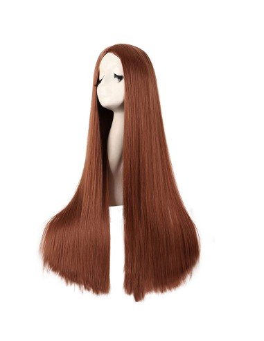 ⭐ Peluca de Kanekalon Lisa corte Recto 80 Cm Cosplay - Negro