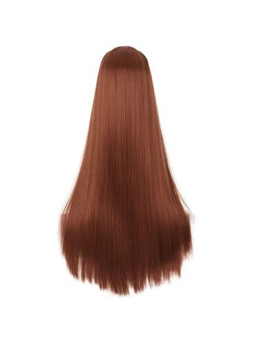 ⭐ Peluca de Kanekalon Lisa corte Recto 80 Cm Cosplay - Negro