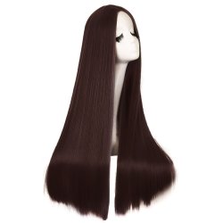 ⭐ Peluca de Kanekalon Lisa corte Recto 70 Cm Cosplay - Negro