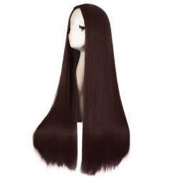 ⭐ Peluca de Kanekalon Lisa corte Recto 70 Cm Cosplay - Negro