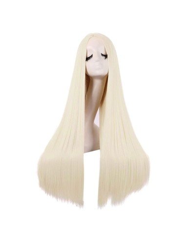 ⭐ Peluca de Kanekalon Lisa corte Recto 70 Cm Cosplay - Negro
