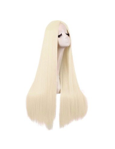 ⭐ Peluca de Kanekalon Lisa corte Recto 70 Cm Cosplay - Negro
