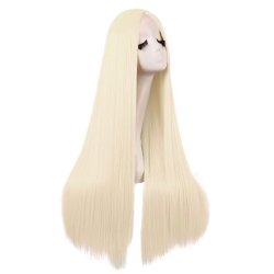 ⭐ Peluca de Kanekalon Lisa corte Recto 70 Cm Cosplay - Negro