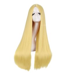 ⭐ Peluca de Kanekalon Lisa corte Recto 70 Cm Cosplay - Negro