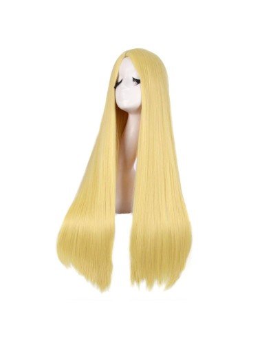 ⭐ Peluca de Kanekalon Lisa corte Recto 70 Cm Cosplay - Negro