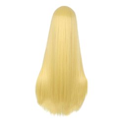 ⭐ Peluca de Kanekalon Lisa corte Recto 70 Cm Cosplay - Negro