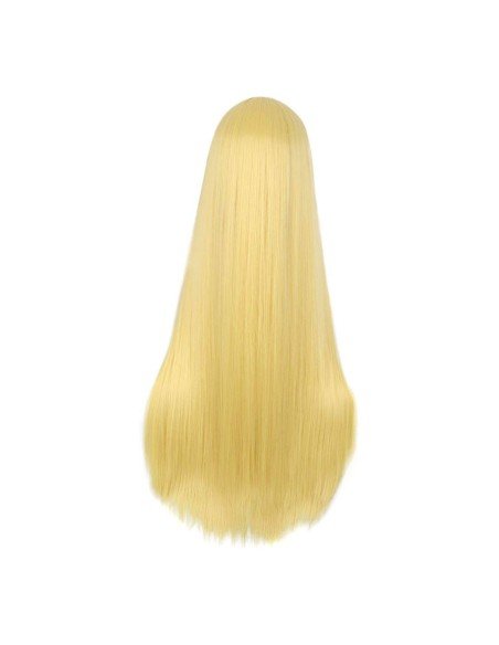 ⭐ Peluca de Kanekalon Lisa corte Recto 80 Cm Cosplay - Negro