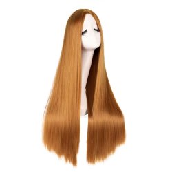 ⭐ Peluca de Kanekalon Lisa corte Recto 70 Cm Cosplay - Negro