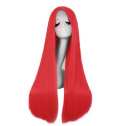 ⭐ Peluca de Kanekalon Lisa corte Recto 70 Cm Cosplay - Negro